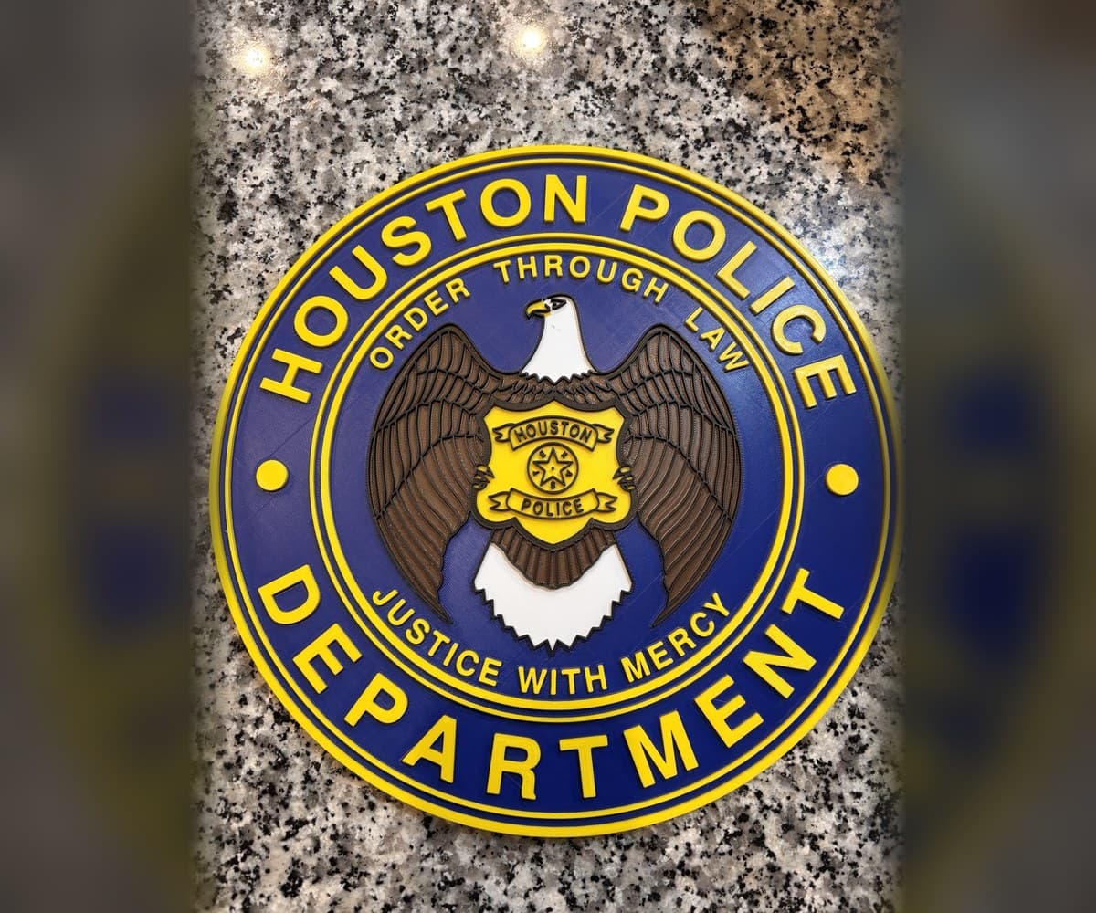 Custom 3D printed multi-color police department seal plaque